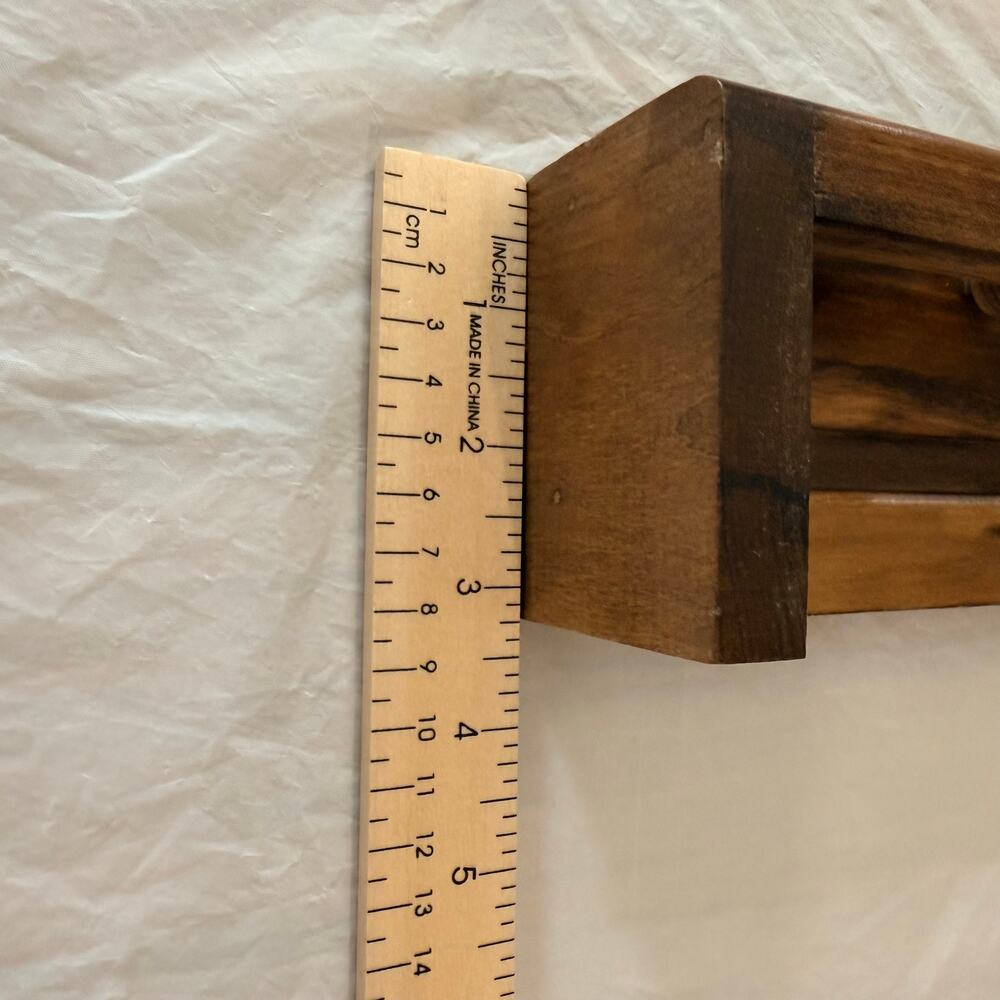 Vintage Solid Wood Wall Shelf Spindles Display Spice Plate Rack - Picture 11 of 12